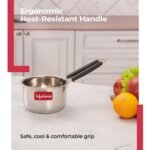 Lifelong Stainless Steel Heavy Bottom Saucepan | 1.5liter, 17cm Saucepan with Handle | Milk & Tea Boiling Pot for Kitchen | Induction & Gas Stove Compatible | Durable and Easy to Clean (LLSSP17) - Image 6