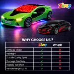 Green Rechargeable Remote Control Car Toy, RC Racing Vehicle for Children, High Speed, 3D LED Light Car, Kids Battery Car, RC for Boys & Girls, Toys for Kids, Birthday Gift for Boys and Girls - Image 4