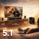 Mivi Nex 450 Soundbar [New Launch], 450W 5.1 Channel System with 3 in-Built Speakers, 2 Satellite Speakers and a Subwoofer, Nex Surround Feel Technology, Multiple Input Modes, Made in India - Image 4