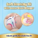 Mamypoko New Baby| Tape Style Baby Diapers, 48 Count, 3-5kg||2x Instant Absorption| Soft stretchy fit |Natural Extracts for Nourishment | Loose Stool Stopper, Wetness Indicator - Image 4