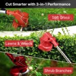 Electric Wireless Rechargeable Edge Cutter 48V - 25cm Cutting Width | 2-in-1 Mower & Trimmer | Adjustable Height | 3 Blade Types | Lightweight & Portable | Lawns & Gardens - Image 8