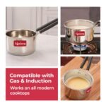 Lifelong Stainless Steel Heavy Bottom Saucepan | 1.5liter, 17cm Saucepan with Handle | Milk & Tea Boiling Pot for Kitchen | Induction & Gas Stove Compatible | Durable and Easy to Clean (LLSSP17) - Image 4