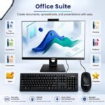 FUTOPIA 23.8" FHD IPS All-in-One Desktop | Intel Core i3-14100 (Up to 4.7 GHz) | 8GB RAM | 256GB NVMe SSD | Pop-up FHD Webcam | Wi-Fi 6 | Windows 11 Pro with Office | Wired Keyboard & Mouse Included - Image 2