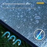 200*200CM Aluminium Foil Camping Mat, Insulating Waterproof Thermal Foam Sleeping Mat For Camping, Sleeping Roll Pad Of Aluminum Foil, Foldable Double-sided Tent Mat For Outdoor Camping Hiking Picnic - Image 6