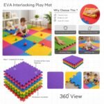 LILTOES EVA Kid's Interlocking Play Mat -12 mm Thickness -Set of 9 Tiles (Multicolour), Assorted - Image 5