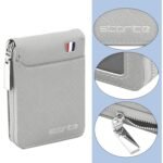 Storite PU Leather Card Holder Money Wallet, Grey, 11.5 x 2 x 8 cm - Image 4
