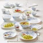 Larah by Borosil 19 Pieces Blue Eve Opalware Dinner Set for Family of 6 - Image 3