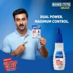 Bondtite Quick Ultra Glue Brush & Nozzle | 15g | Instant Adhesive | 10X Unbreakable Bond | Twin Dispensing | Special Brush Applicator to Ensure Full Coverage | Multi Material Strong Bonding | DIY - Image 2
