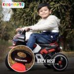 Kidsmate Ranger Bike Pedal Tricycles for Kids 1 to 3 Years | Kids Cycle with Musical Horn, Lights, EVA Wheels & Push Handle | Baby Cycle - Black/Red - Image 8