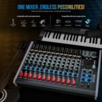 Dabeatz SM120E Professional 12 Channel Audio Mixer, Stereo Echo DJ Sound Mixer for Parties, Stage Effects, Weddings, Karaoke & Studio Recording,Diwali Giving Your Occasion an Impressive Output - Image 5