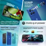 Motorola Moto g37 Power 5G (Pantone Nautical Blue, 128GB Storage, 8GB RAM) | 6.67-inch HD+ 120Hz Display | Dimensity 6400 | 50MP Camera | 7000mAh Battery | 30W Charging - Image 4