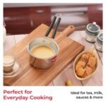 Lifelong Stainless Steel Heavy Bottom Saucepan | 1.5liter, 17cm Saucepan with Handle | Milk & Tea Boiling Pot for Kitchen | Induction & Gas Stove Compatible | Durable and Easy to Clean (LLSSP17) - Image 3