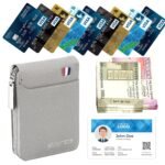 Storite PU Leather Card Holder Money Wallet, Grey, 11.5 x 2 x 8 cm - Image 8