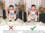 NEW COMERS® Cotton Swing for Kids, Jhula for Baby, Baby Swing Hanging Indoor Outdoor, Baby Garden Swing with Safety Belt & 2 Pillows (6 Months to 4 Years) (Up to 20 kg)-Beige-Blue (TC 150/300) 906 - Image 9