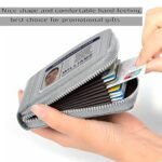 Storite PU Leather Card Holder Money Wallet, Grey, 11.5 x 2 x 8 cm - Image 6
