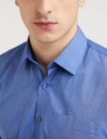 Van Heusen Solid Formal Shirt for Men| Premium Cotton| Full Sleeves| Slim Fit |Breathable Fabric - Image 4